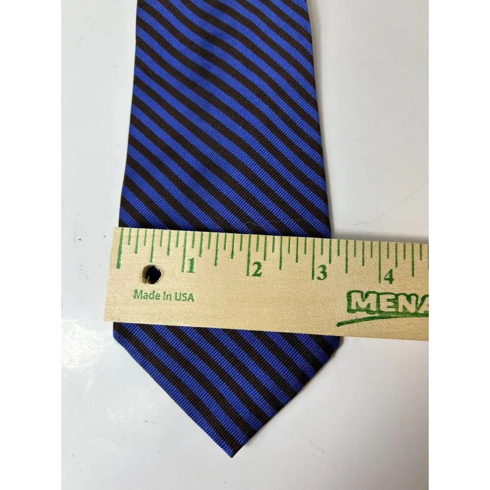 Lauren Ralph Lauren Men's Royal Blue Purple Diagonal Stripe 100% Silk Tie
